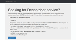 Desktop Screenshot of decaptcher.org