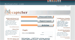 Desktop Screenshot of decaptcher.com